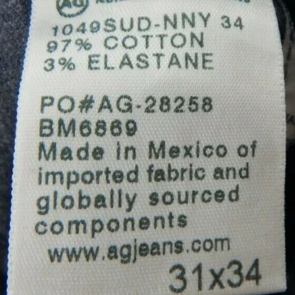 AG Adriano Goldschmied Protege Navy Sueded Pants - Picture 2 of 4